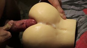 Fucked Hard and Cummed on Elastic Juicy Ass with Fresh White Cum