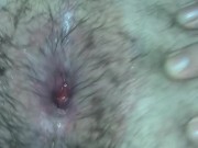 Gaping from a plug. Wish it was a cock
