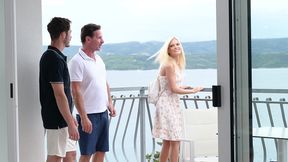 blonde bombshell candee licious seduces her friends into vacay dp threesome gp3441