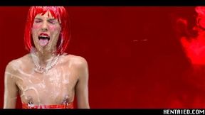 Real life hentai Girl get bukkake in hell Guilty by the purgatory court!