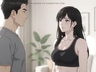 She Caught Me Looking her workout and castigate me as blowjob