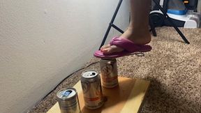 food and object crush - Crushed Beneath My Pink Sandals, foot domination, crush, sandals, foot fetish 1080 smaller