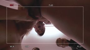 Blonde babe is sucking a bunch of hard cocks