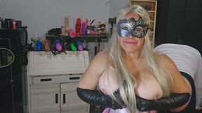 BLONDIE PEGS HIM WITH GIANT GREEN COCK