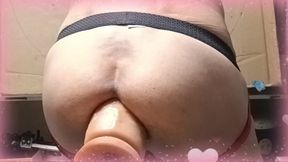 Stuffing the Glutton with a Huge Dildo