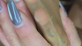 Self Footworship with Nylons: Lana von Winter