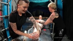 Submissive girl bound and tormented for his pleasure