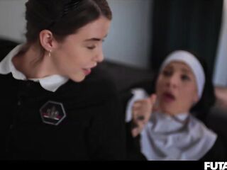 Shemale hentai Nuns - Eden Ivy & Nathaly Cherie Anal Creampie