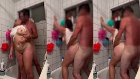 i snuck in my stepmothers shower when she saw my hard dick she let me fuck