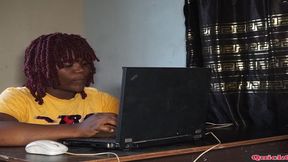 office sex final prt with my my step sons girlfriend after watching sex videos on my laptop in the office she walk in too the office she suck me better and we #fun had a nice time i squeeze her bre