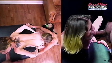 Petite Cute Pixie Deeply Tongue Fucks Innocent Busty Blonde Lauren!