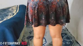 Termine en el enorme culo de mi chica Guatemalteca se ve&iacute_a tan rica con vestido y tacones