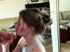 REAL HOMEADE submissive gives blowjob of a lifetime