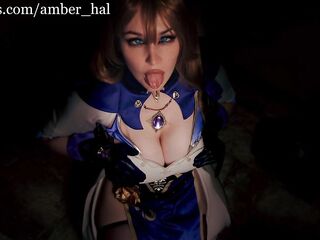 Genshin InFucked. Legacy of Dragons - Amber_Hallibell Anal & Squirt