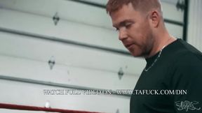 Boxing ring ass fucked raw stuffed with cum shot