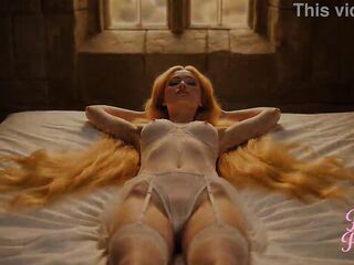 Small Princess Rapunzel Yoga Stretching in Tower – Lonely Flexible Tease - AI 4K NSFW