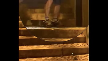 Guy caught peeing in the street