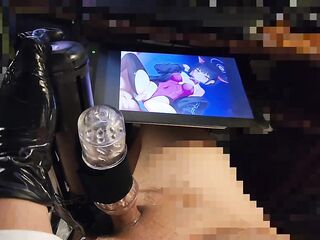 1st time using auto masturbator "The Handy" it felt so fine on my petite dong