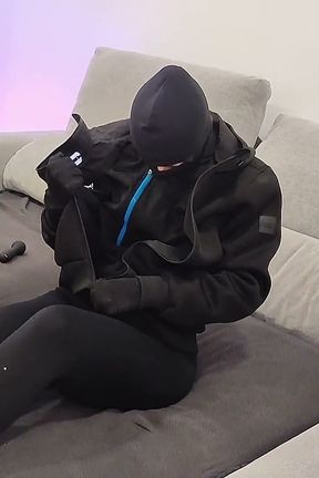 Masked Balaclava Vibrator Wand Masturabate Facial Cum