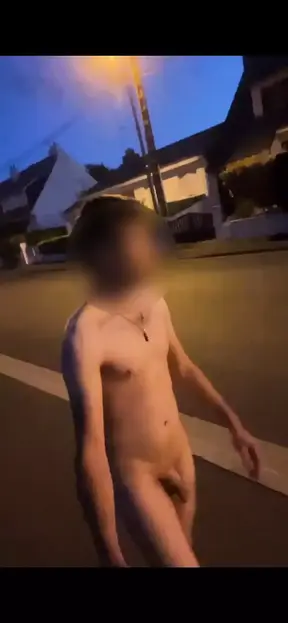 completely naked in the street