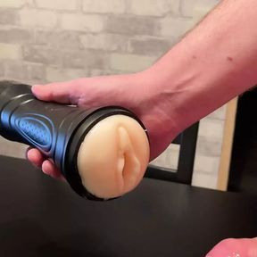 Massive cumshot with fleshlight