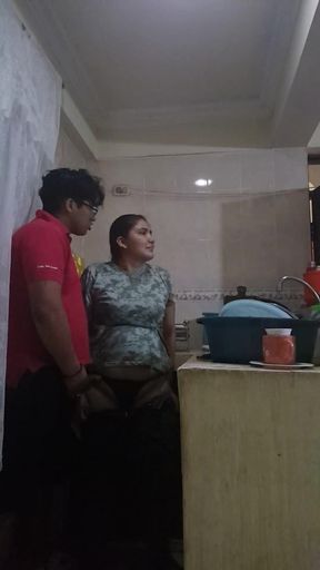 In the Kitchen with My Employee Fucking