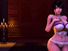 Curvaceous 3D beauty succumbs to a dominant hung monster