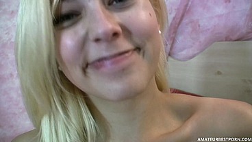 OLD HORNY FUCKS MY BLONDE BESTFRIENDS AND SHE EAT HIS CUM