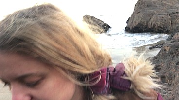 Raw amateur sex on the beach at sunset - Erin Electra