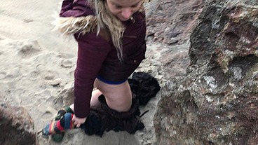 Raw amateur sex on the beach at sunset - Erin Electra