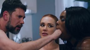 Ana Foxxx & Siri Dahi: Submissive Teens Ride Tommy Pistol in Threesome