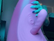 Goth Slut Rides Saddle Sex Machine + Squirts | Goth Mommy Lilli