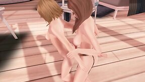 Pervy lesbian sex with her dickgirl sister