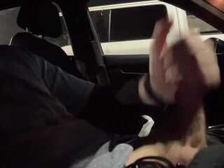 Load Moaning and hard cock! \\ Public in the car!!