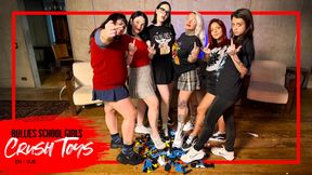 Five Mean Girls crush and destroy a bratty step-brother's plastic buses (1080 EN-sub)