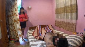 Stepmom Catches Her Stepson Watching Porn and Give Him a Helping Hand.so She Decided to Blowjob Him.(full Video)