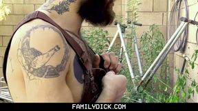 FamilyDick - Trailer Park Stepdaddy Pokes his Fellow after Catching him Smokin