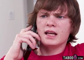 Making stepson his girlfriend jealous by fucking his mature stepmom in the ass