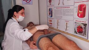 Got a boner in front of a nurse, but she dealt with it in the best way