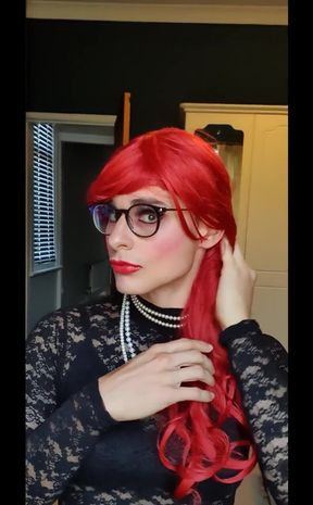 Teasing away in my tight lace dress