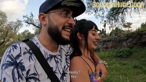 we found a girl abandoned in the pyramids and we decided to take her to her hotel, in gratitude she sucks all of our dicks