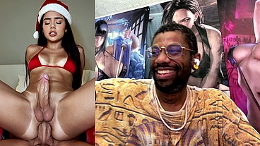 Transgender Christmas Latina Gets Fucked In Her Tight Ass Hole, AI Generated