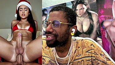 Transgender Christmas Latina Gets Fucked In Her Tight Ass Hole, AI Generated
