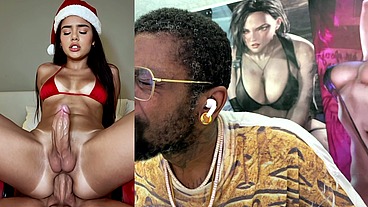 Transgender Christmas Latina Gets Fucked In Her Tight Ass Hole, AI Generated