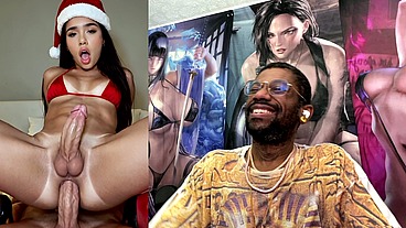 Transgender Christmas Latina Gets Fucked In Her Tight Ass Hole, AI Generated