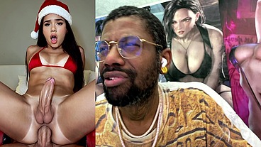 Transgender Christmas Latina Gets Fucked In Her Tight Ass Hole, AI Generated