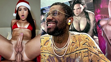 Transgender Christmas Latina Gets Fucked In Her Tight Ass Hole, AI Generated