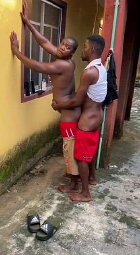 Fucking Outside the House Two Ebony Black