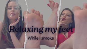Relaxing my feet while I smoke