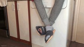 SLIPPERS AND ONE SOCK FOOT PLAY - MP4 Mobile Version